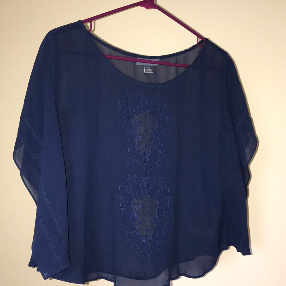 silk crop top from Anthro